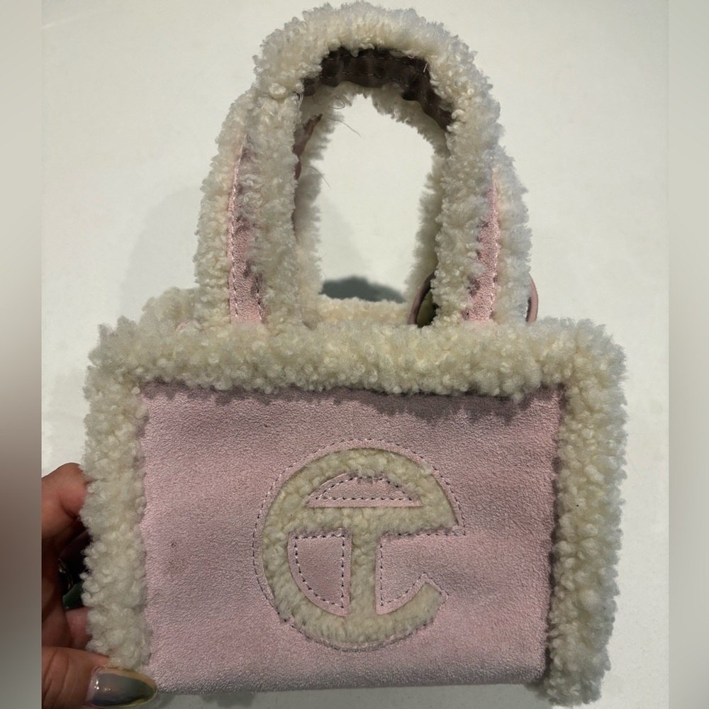 Telfer X Ugg small suede shearling shopper
